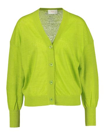 Felgroene gilet met knopen Her