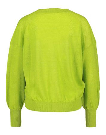 Felgroene gilet met knopen Her