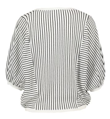 Wit en blauw gestreepte trui met raglan mouwen Her
