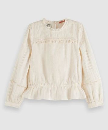 Ecru bloes met gouden draad Scotch & Soda