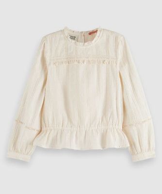 Ecru bloes met gouden draad Scotch & Soda