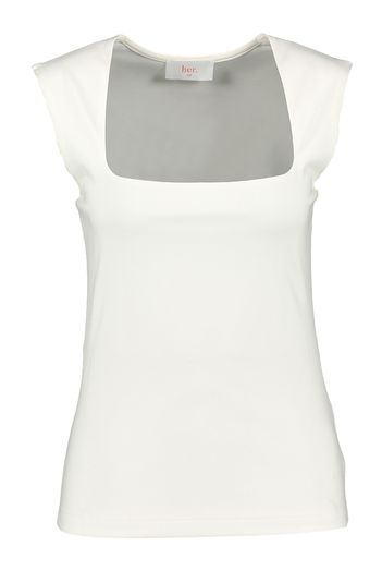 Ecrukleurige top Leyza Her