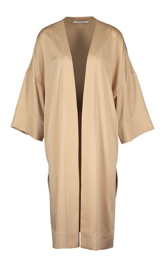 Taupe kleurige glanzende gilet Kimoran Xandres