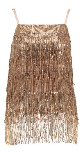 Glanzende top met pailletten en franjes Tryla Xandres