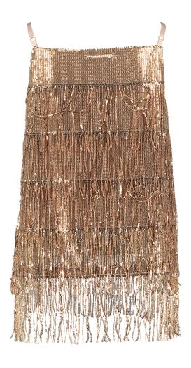 Glanzende top met pailletten en franjes Tryla Xandres