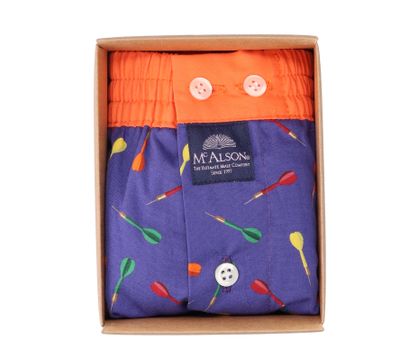Paarse katoenen boxershort met dartspijlen Mc Alson