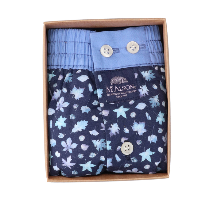 Blauwe boxershort met herfstmotief McAlson