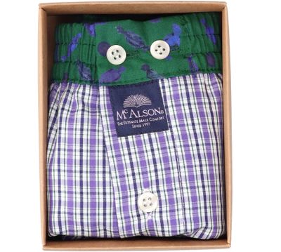Wit katoenen boxershort met ruiten Mc Alson