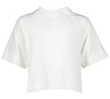 Witte crop t-shirt met ronde hals Bellerose