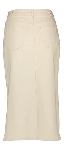 Beige jeansrok met split aan de zijkant Signe Nature