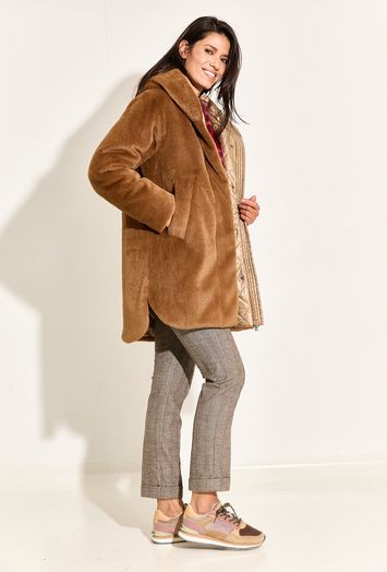 Bruine Gestreepte broek Signe Nature
