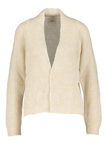 Ecru kleurige openvallende gilet Signe Nature