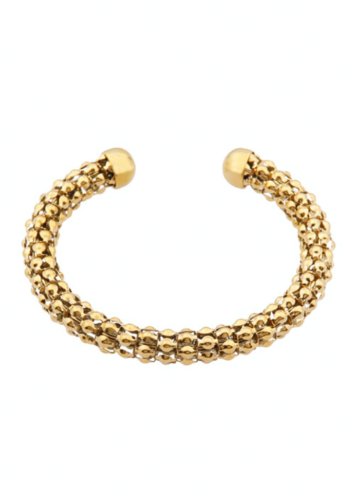 Vergulde bangle geometrisch armband Ellen Beekmans