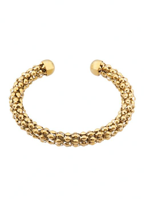 Vergulde bangle geometrisch armband Ellen Beekmans