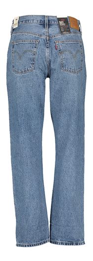 Donkerblauwe loose jeans 501 cropped Levi's