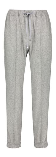 Grijze melange broek met elastische tailleband Liviana Conti
