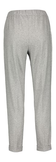 Grijze melange broek met elastische tailleband Liviana Conti