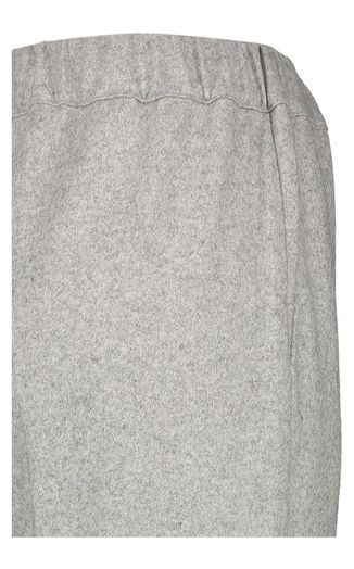 Grijze melange broek met elastische tailleband Liviana Conti