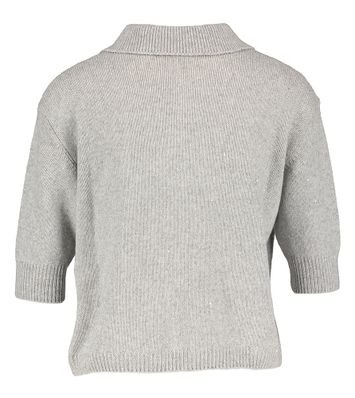 Grijze trui met glitter in cashmere Liviana Conti