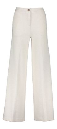Anna Seravalli Lichtbeige geklede broek