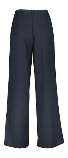 Donkerblauwe geklede wijde broek Anna Seravalli