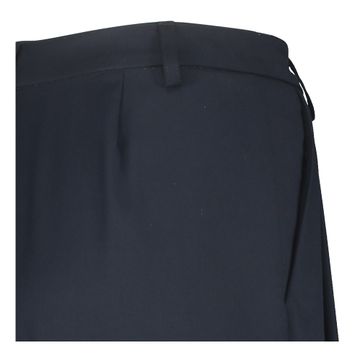 Donkerblauwe geklede wijde broek Anna Seravalli