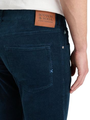 Donkerblauwe ribfluwelen broek Scotch & Soda