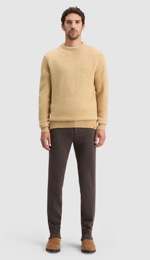Light camel trui met ronde hals Scotch & Soda 
