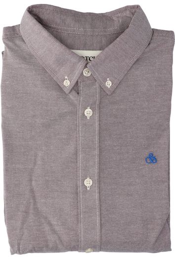 Bordeaux katoenen hemd ( regular fit) met lange mouwen Scotch&Soda