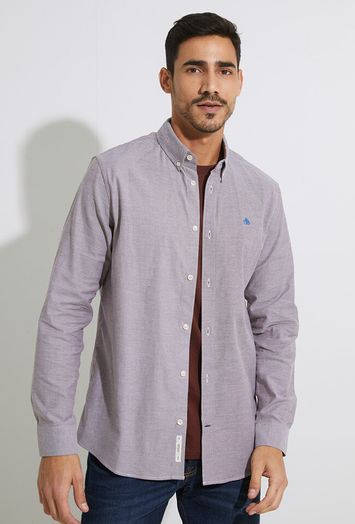 Bordeaux katoenen hemd ( regular fit) met lange mouwen Scotch&Soda