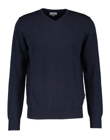 Donkerblauwe trui met vhals State of art