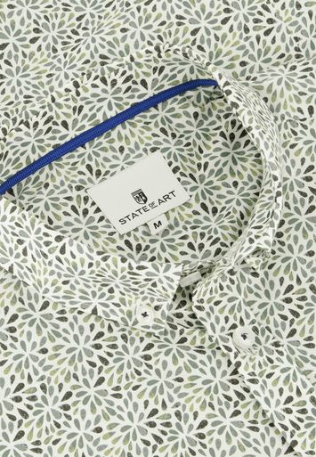 Multi-color katoenen hemd (regular fit) met motief en korte mouw State of art