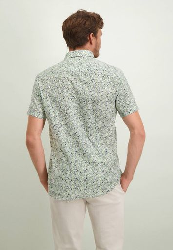 Multi-color katoenen hemd (regular fit) met motief en korte mouw State of art