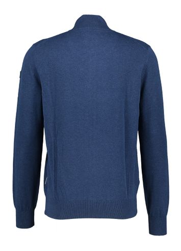 Donkerblauwe gilet met rits en rechtosptaande kraag State Of Art
