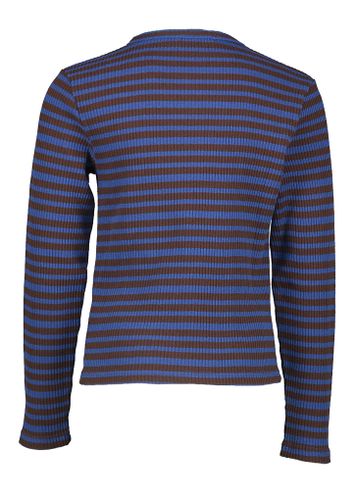 Blauw gestreepte t-shirt met lange mouwen Bobo Choses 
