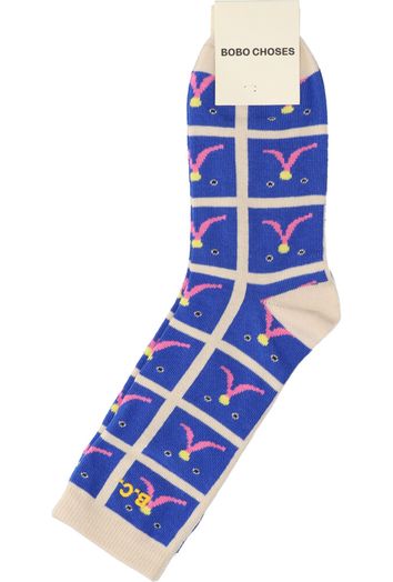 Beige met cobalblauwe sokken Bobo Choses 