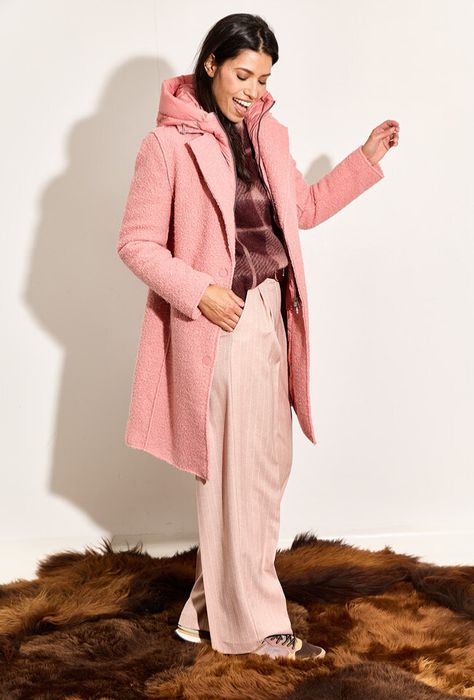 Bruine lange broek met goudkleurige glans Anais Raffaello Rossi