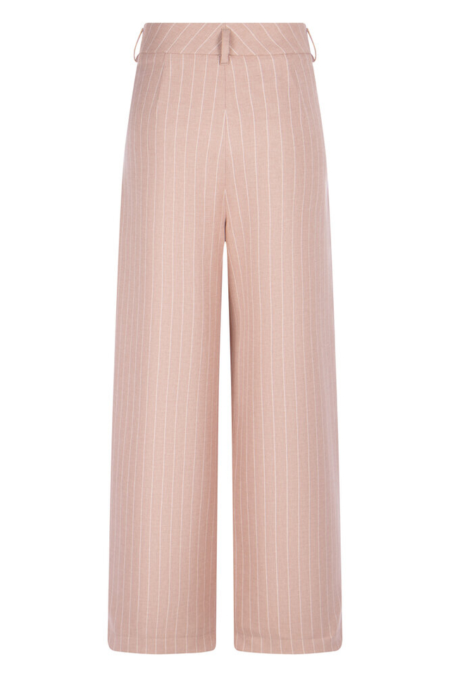 Vieux roze gestreepte broek Selected