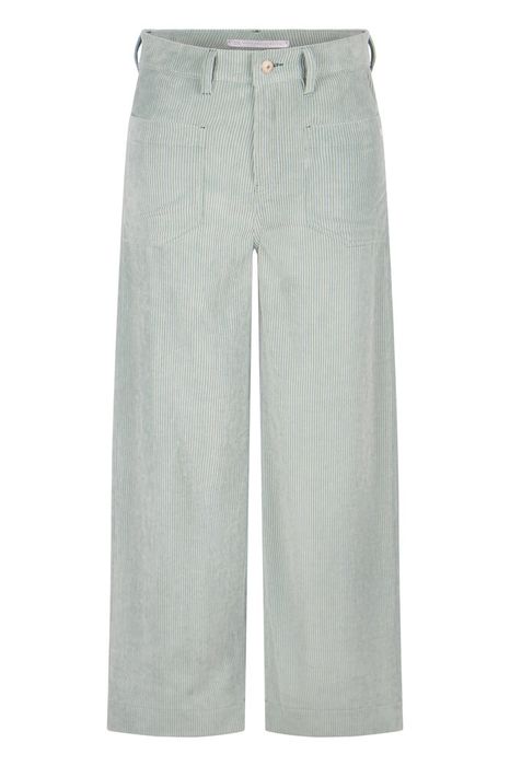 Groene lange broek in ribfluweel met opgestikte zakken Miru Raffaello Rossi