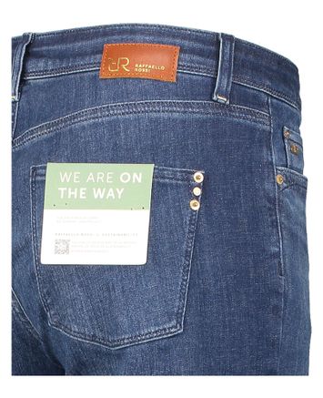 Donkernblauwe flaire jeans Vic Flaired Raffaello Rossi
