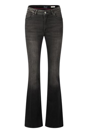 Zwarte jeans flair fit Vic Flaired Raffaello Rossi