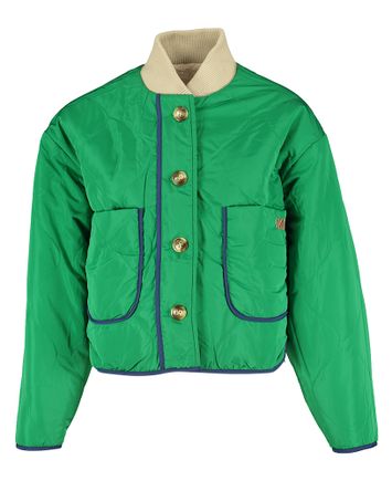 Groene reversible teddy jas met knopen Ranch Girls Indee 