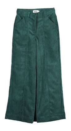 Indee Forest green ribfluwelen broek Rombo