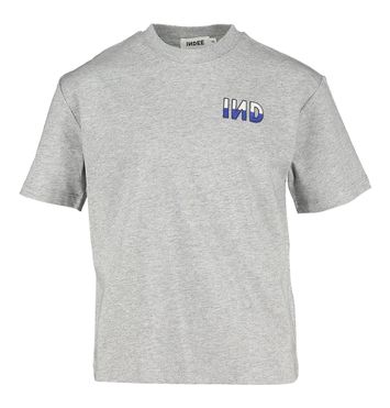Grey melange t-shirt met korte mouwen Right Indee