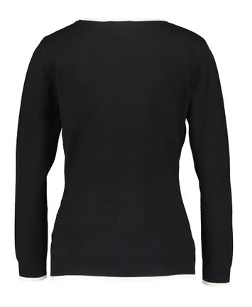 Zwarte pull met witte print Leo & Ugo