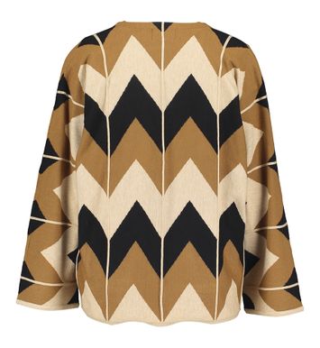 Multicolor twinset met v-hals en print Leo & Ugo