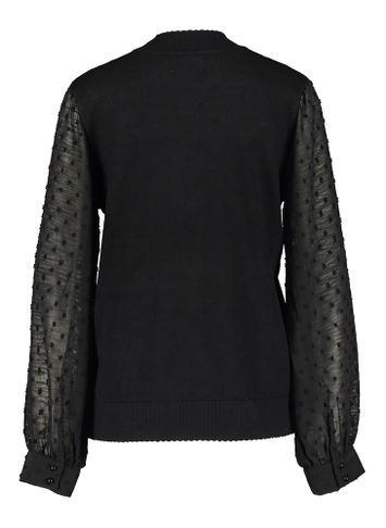 Zwarte pull met detailmouwen Leo & Ugo