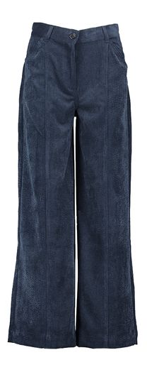 Donkerblauwe ribfluwelen broek Rombo Indee