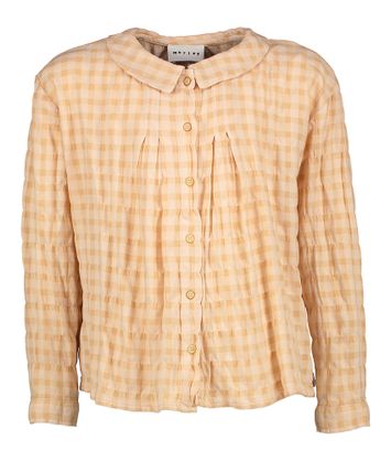 Roze geruite blouse met lange mouwen Violet Morley 