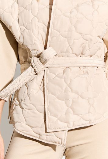 Beige bodywarmer met lint Sibella Due Amanti 